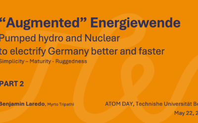 Présentation de la seconde partie du scénario pour l’Allemagne de l’Institut TerraWater à l’ATOM DAY de la Technishe Universität Berlin.